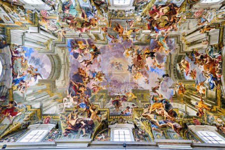 Photo for Rome Lazio Italy. The Church of St. Ignatius of Loyola at Campus Martius. Andrea Pozzo's painted ceiling - Date: 02 - 11 - 2023 - Royalty Free Image