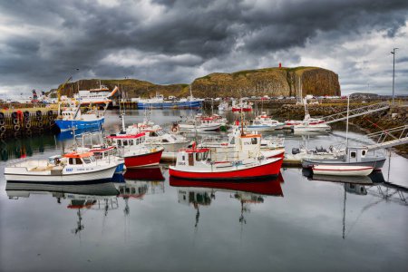 Photo for The harbour at Stykkisholmur. Snaefellsnes peninsula. Iceland - Date: 16 - 07 - 2023 - Royalty Free Image