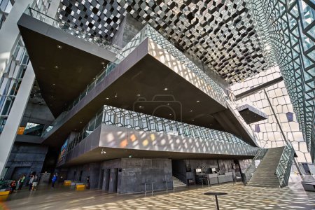 Photo for Harpa is a concert hall and conference centre in Reykjavik, Iceland. - Date: 18 - 07 - 2023 - Royalty Free Image