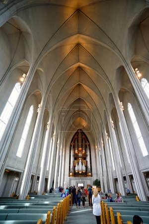 Foto de Iglesia Hallgrmskirkja. Reykjvik Islandia - Fecha: 18 - 07 - 2023 - Imagen libre de derechos