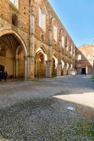 Photo for The roofless abbey of Saint Galgano. Siena Tuscany Italy - Date: 09 - 04 - 2023 - Royalty Free Image