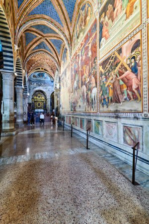 Photo for San Gimignano. Tuscany. Italy. The interior of the Collegiata di Santa Maria Assunta. Duomo Cathedral - Date: 10 - 04 - 2023 - Royalty Free Image