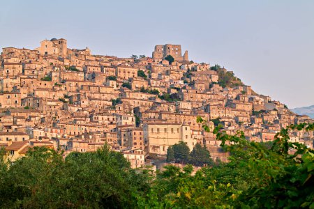Photo for Morano Calabro. Calabria Italy. Panorama of the town at sunrise - Date: 24 - 08 - 2023 - Royalty Free Image