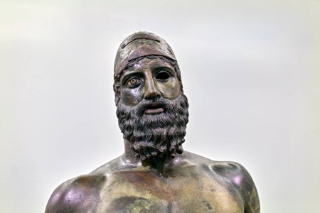 Photo for Reggio Calabria. Calabria Italy. The Riace Bronzes at the National Museum of Magna Grecia. Statue B - Date: 25 - 08 - 2023 - Royalty Free Image