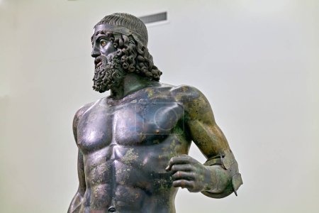 Téléchargez les photos : Reggio de Calabre. Calabre Italie. Le Riace Bronzes au Musée National de la Magna Grecia. Statue A - Date: 25 - 08 - 2023 - en image libre de droit