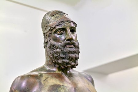 Photo for Reggio Calabria. Calabria Italy. The Riace Bronzes at the National Museum of Magna Grecia. Statue B - Date: 25 - 08 - 2023 - Royalty Free Image