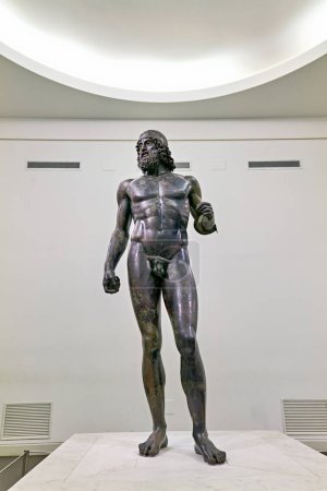 Photo for Reggio Calabria. Calabria Italy. The Riace Bronzes at the National Museum of Magna Grecia - Date: 25 - 08 - 2023 - Royalty Free Image