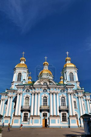 Foto de San Petersburgo Rusia. Nikolo Bogoyavlenskiy Morskoy Sobor. Catedral Naval de San Nicolás - Fecha: 25 - 08 - 2023 - Imagen libre de derechos