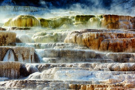 Photo for Minerva Terrace at the Mammoth Hot Springs. Yellowstone National Park. Wyoming. USA. August 2020 - Date: 11 - 08 - 2023 - Royalty Free Image