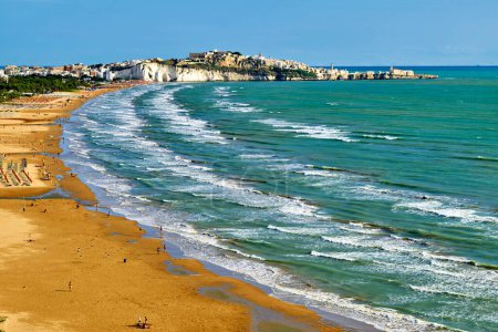 Photo for Vieste Gargano. Apulia Puglia Italy. The beach Date: 01 - 09 - 2023 - Royalty Free Image