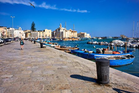 Photo for Apulia Puglia Italy. Trani. The seaport - Date: 24 - 08 - 2023 - Royalty Free Image