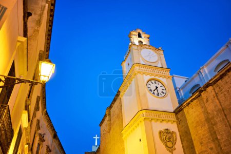 Photo for Salento. Apulia Puglia Italy. Gallipoli. The cathedral at night - Date: 03 - 09 - 2023 - Royalty Free Image