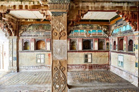 Téléchargez les photos : Inde Rajasthan Bundi. Décorations et peintures au fort Taragarh - Date : 15 - 08 - 2023 - en image libre de droit