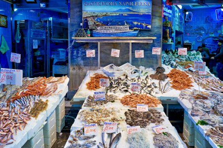 Photo for Naples Campania Italy. Fishmonger's at Pignasecca quarter - Date: 06 - 01 - 2023 - Royalty Free Image