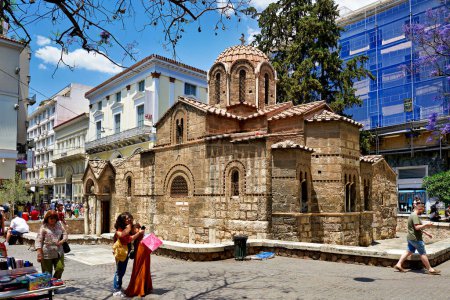 Photo for Athens Greece. Orthodox Church of Panaghia Kapnikarea, the oldest church in the city - Date: 08 - 06 - 2023 - Royalty Free Image