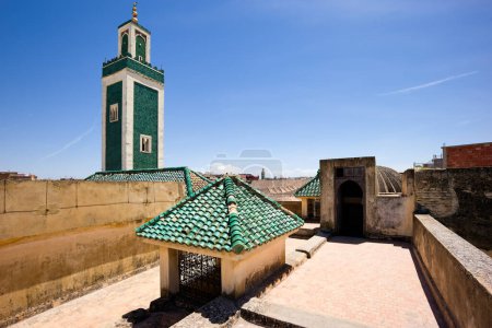 Foto de Marruecos Meknes. Medersa Bou Inania Minaret - Fecha: 02 - 05 - 2023 - Imagen libre de derechos