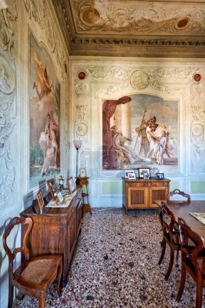 Téléchargez les photos : Vicenza Veneto Italie. Les intérieurs de la Villa Valmarana ai Nani peints par Giambattista et Giandomenico Tiepolo - Date : 23 - 03 - 2023 - en image libre de droit