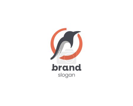 Creative monogram minimalist bird logo