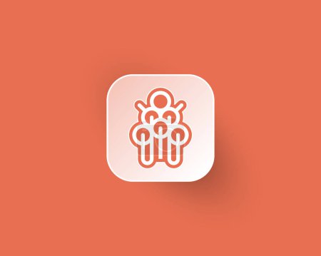 Logo minimalista creativo del árbol naranja en el icono de la aplicación