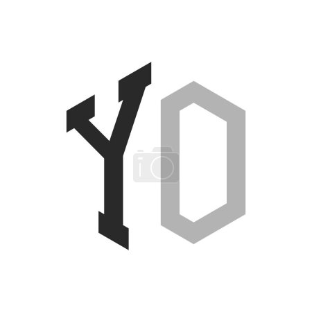 Modern Unique Hexagon Letter YO Logo Design Template. Elegant initial YO Letter Logo Concept