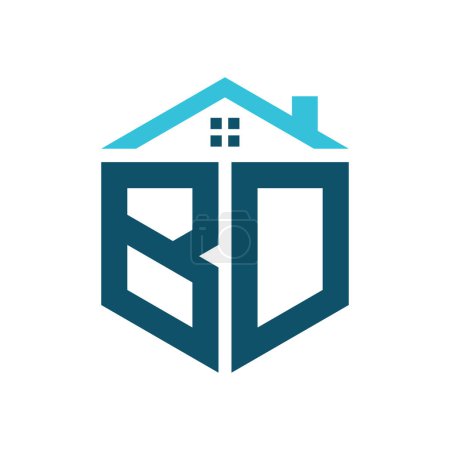 Plantilla de diseño de logotipo de BD House. Letra BD Logo para Bienes Raíces, Construcción o cualquier Casa