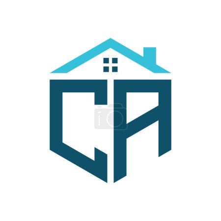 CA House Logo Design Template. Letter CA Logo for Real Estate, Construction or any House Related Business