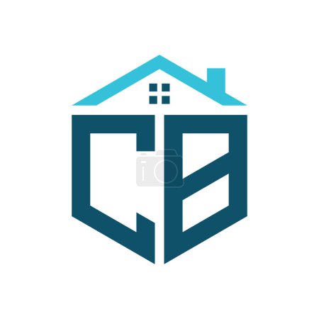 Plantilla de diseño de logotipo CB House. Letra CB Logo para Bienes Raíces, Construcción o cualquier Casa