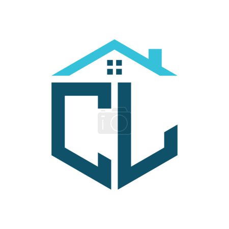 Modèle de conception de logo de maison CL. Lettre CL Logo pour l'immobilier, la construction ou toute autre activité liée à la maison