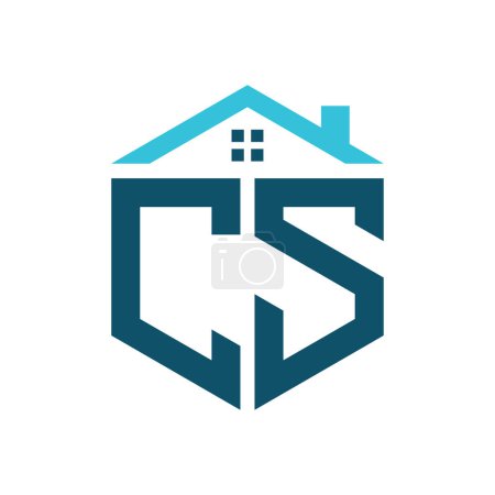 CS House Logo Design Template. Buchstabe CS Logo für Immobilien, Bau oder jedes Haus verwandte Geschäft