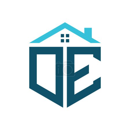 DE House Logo Design Template. Letter DE Logo for Real Estate, Construction or any House Related Business
