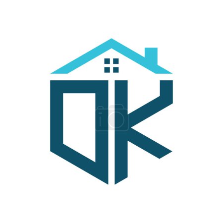 DK House Logo Design Template. Buchstabe DK Logo für Immobilien, Bau oder jedes Haus verwandte Geschäft