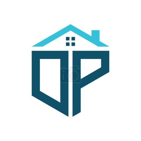 Modèle de conception de logo de maison DP. Lettre DP Logo pour l'immobilier, la construction ou toute autre activité liée à la maison