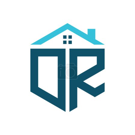 Modèle de conception de logo DR House. Lettre DR Logo pour l'immobilier, la construction ou toute autre activité liée à la maison