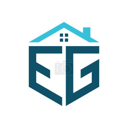 EG House Logo Design Template. Letter EG Logo for Real Estate, Construction or any House Related Business