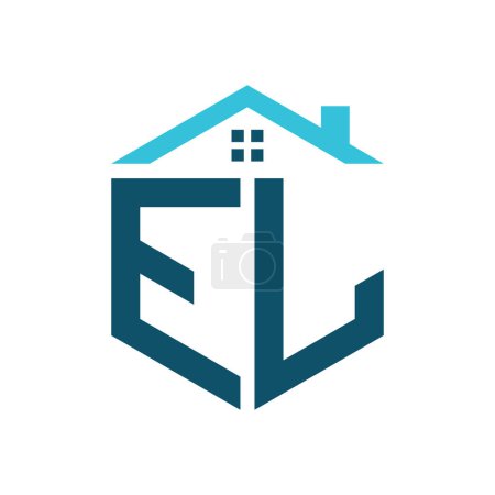 EL House Logo Design Template. Letter EL Logo for Real Estate, Construction or any House Related Business