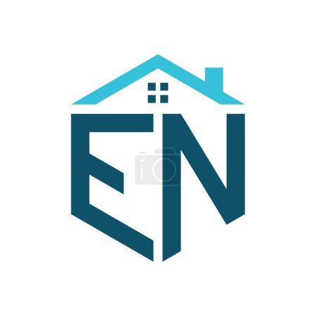 Modèle de conception de logo de maison EN. Lettre FR Logo pour l'immobilier, la construction ou toute autre activité liée à la maison
