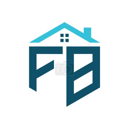 FB House Logo Design Template. Letter FB Logo for Real Estate, Construction or any House Related Business