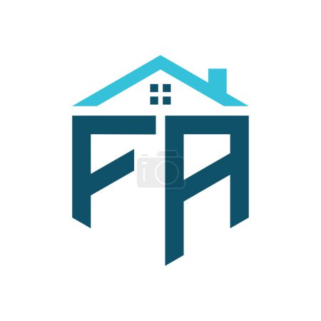 FA House Logo Design Template. Letter FA Logo for Real Estate, Construction or any House Related Business