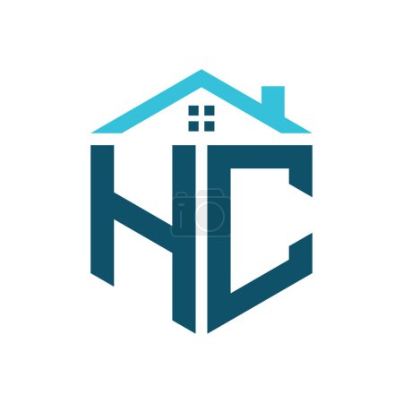 HC House Logo Design Template. Buchstabe HC Logo für Immobilien, Bau oder jedes Haus verwandte Geschäft