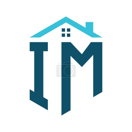 Modèle de conception de logo de maison de GI. Lettre Logo GI pour l'immobilier, la construction ou toute activité liée à la maison