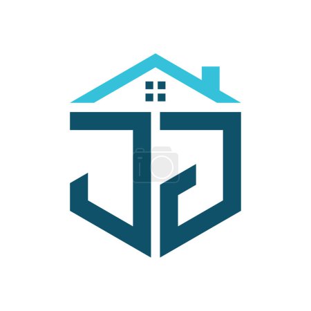 JJ House Logo Design Template. Brief JJ Logo für Immobilien, Bau oder jedes Haus verwandte Geschäft