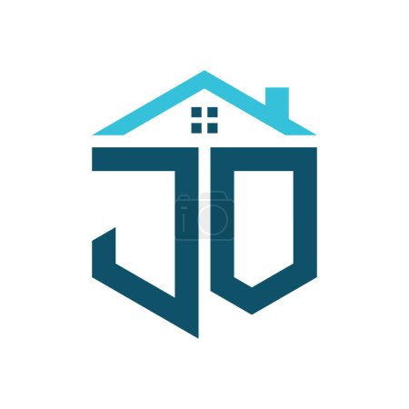 JO House Logo Design Template. Brief JO Logo für Immobilien, Bau oder jedes Haus verwandte Geschäft