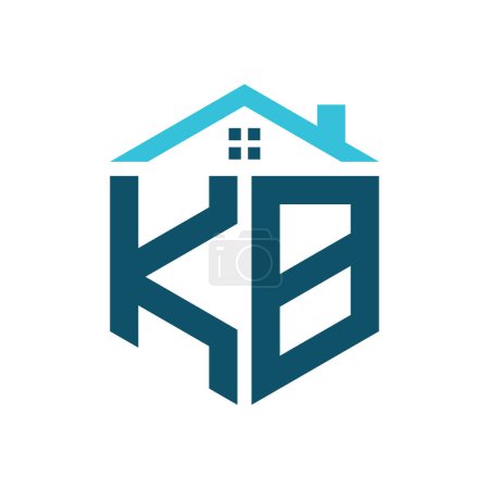 KB House Logo Design Template. Buchstabe KB Logo für Immobilien, Baugewerbe oder alle damit verbundenen Geschäfte