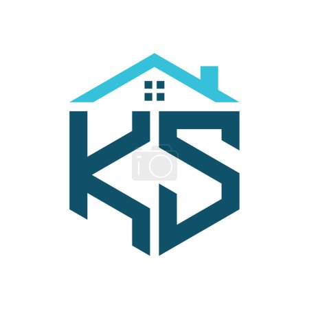 Plantilla de diseño de logotipo de KS House. Letra KS Logo para Bienes Raíces, Construcción o cualquier Casa