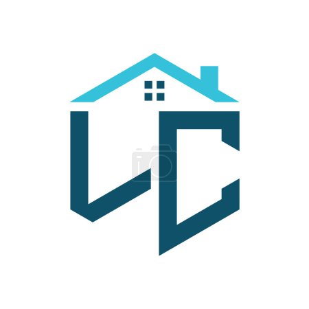 LC Haus Logo Design Template. Buchstabe LC Logo für Immobilien, Bau oder jedes Haus verwandte Geschäft