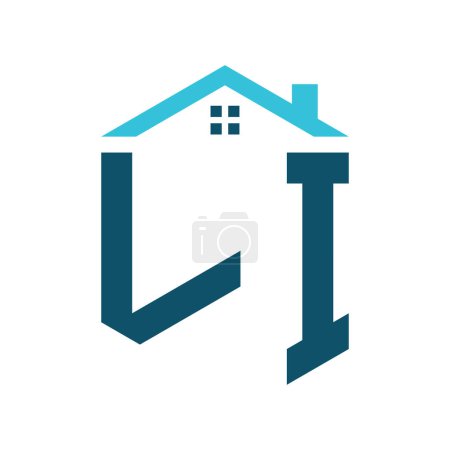 LI House Logo Design Template. Buchstabe LI Logo für Immobilien, Bau oder jedes Haus verwandte Geschäft