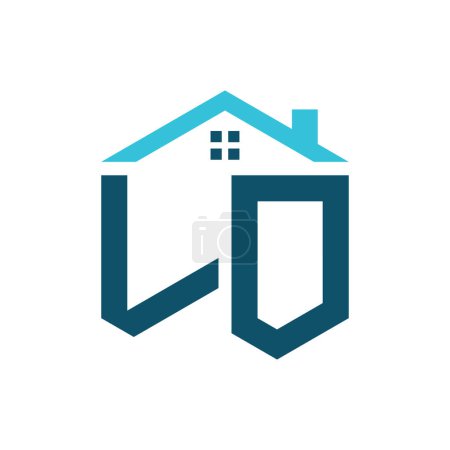 LO House Logo Design-Vorlage. Buchstabe LO Logo für Immobilien, Bau oder jedes Haus verwandte Geschäft