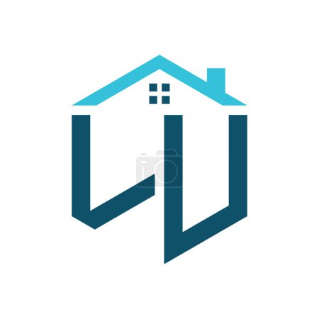 LU House Logo Design Template. Letter LU Logo for Real Estate, Construction or any House Related Business