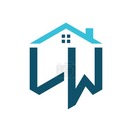 Modèle de conception de logo de maison LW. Lettre LW Logo pour l'immobilier, la construction ou toute autre activité liée à la maison