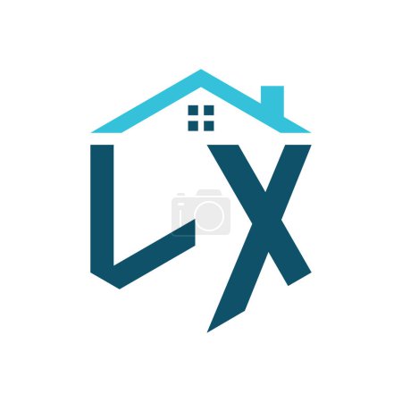 LX House Logo Design Template. Buchstabe LX Logo für Immobilien, Bau oder jedes Haus verwandte Geschäft